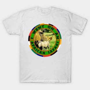 I Went On An African Safari Rhino mother and calf T-Shirt